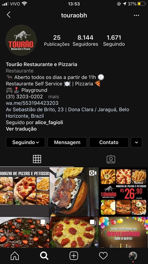 Restaurantes Tourão Restaurante e Pizzaria