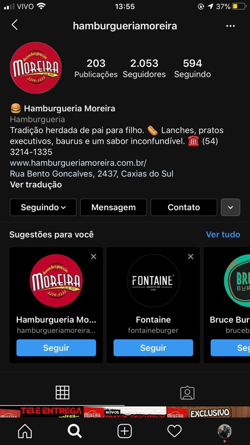 Restaurantes Hamburgueria Moreira