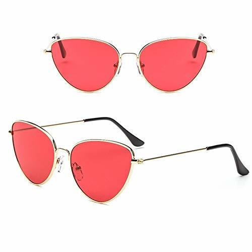 Social GCCI Moda de verano Gafas de sol Nuevo metal Cateye Gafas de