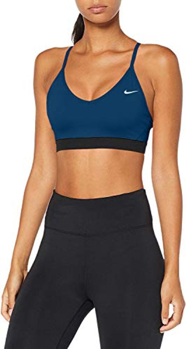 Fashion NIKE Indy Bra Sujetador de Deporte, Mujer, Valerian Blue/Valerian Blue/Black/