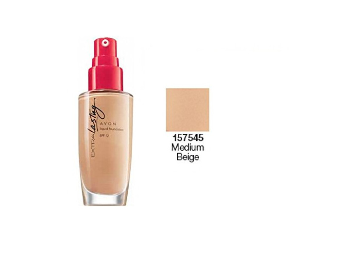 Beauty Avon extra Lasting fluidos Foundation Makeup Color Medium Beige