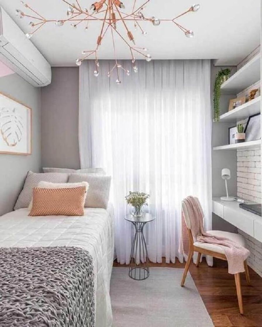 Social decoração para quarto cinza 