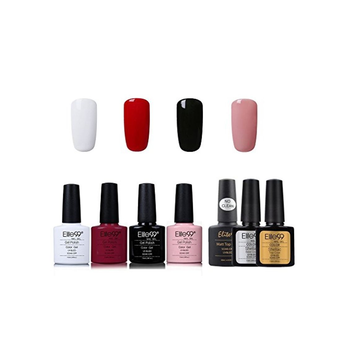 Belleza Elite99 Esmalte de Uñas Semipermanente Uñas de Gel UV LED Kit de