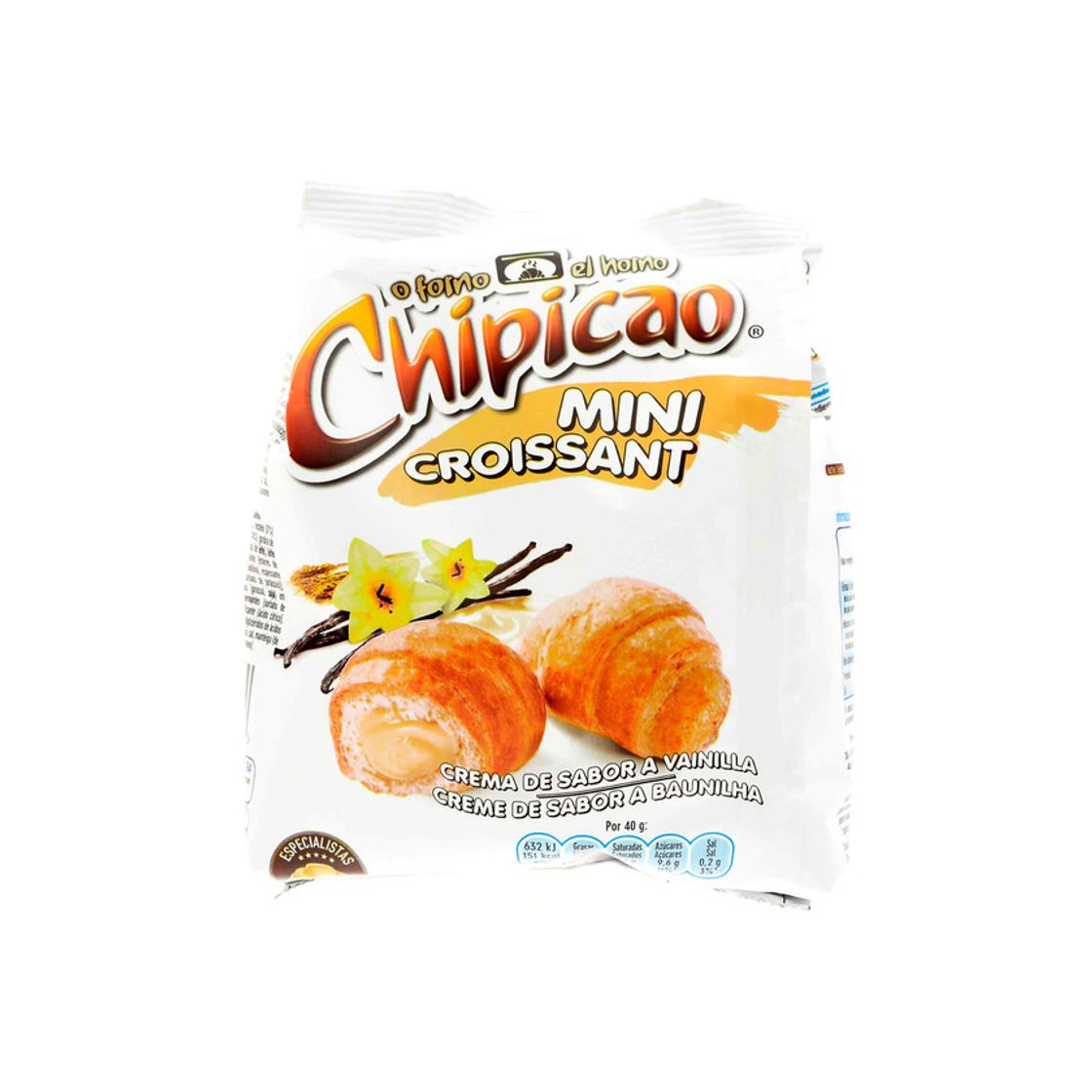 Social Croissant Chipicao Mini Baunilha 80gr