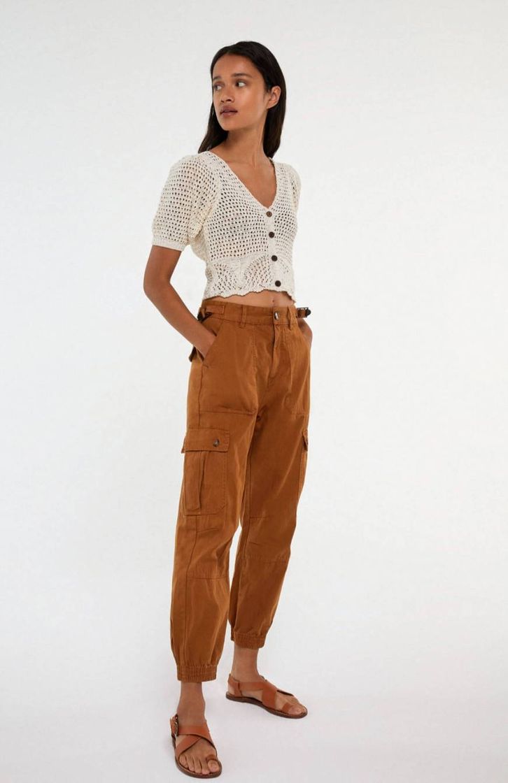 Moda Pantalón cargo bajo elástico