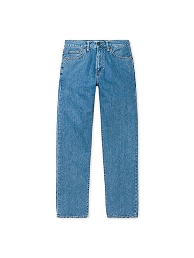 Carhart WIP - Pantalón vaquero Pontiac Pant Blue Stone blanco