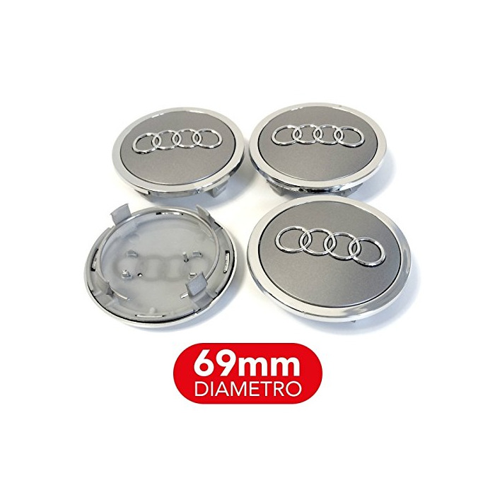 Producto 4 tapones tapacubos 69 mm A3 A4 A5 A6 A7 TT Q3