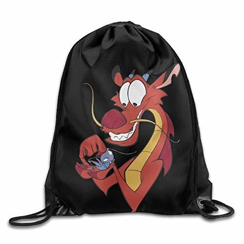 Product KAKALINQ Cartoon Mulan Funny Mushu Sport Backpack Drawstring Print Bag