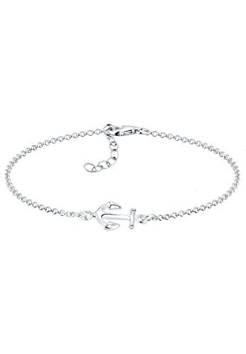 Elli- Pulsera con Colgante Ancla Marina Hanséatica en plata de ley 925