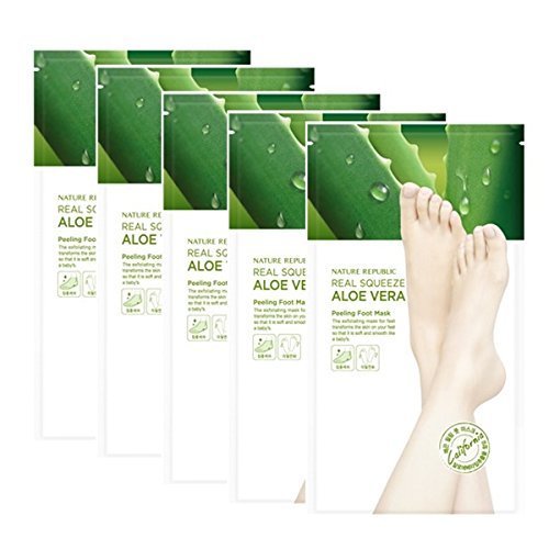 Places Nature Republic Real Squeeze Aloe Vera Foot Peeling Mask 5 Pairs