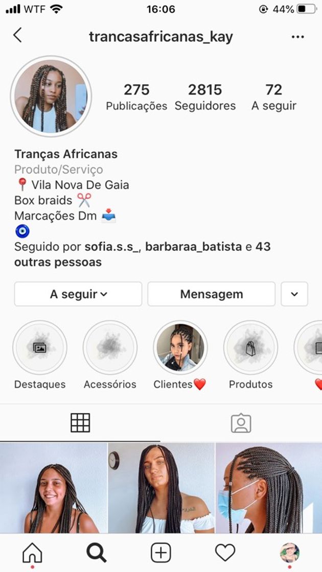 Moda Profissional de Tranças Africanas