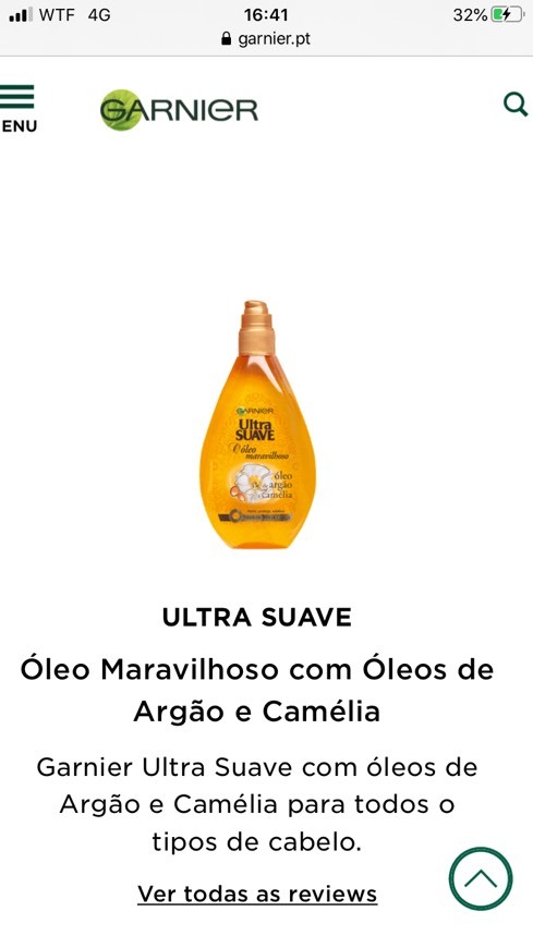 Producto Óleo de Argão e Camélia