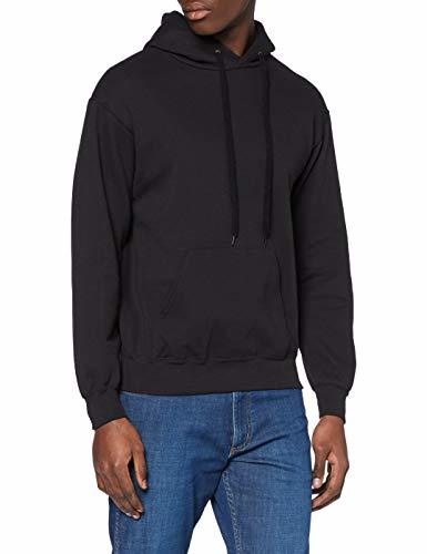 Moda Fruit of the Loom 12208B, Sudadera con Capucha Para Hombre, Negro