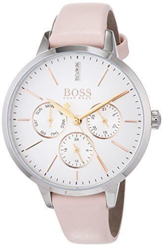 Hugo BOSS Reloj Multiesfera para Mujer de Cuarzo con Correa en Cuero