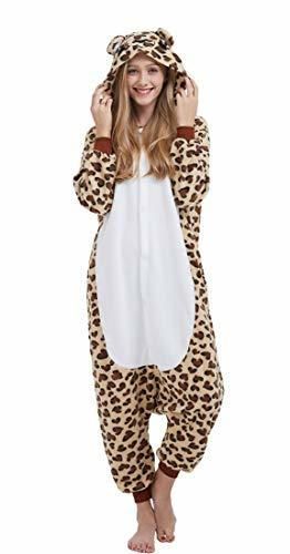 Pijama Onesie Adultos Mujer Cosplay Animal Disfraces Sleepwear Leopardo L