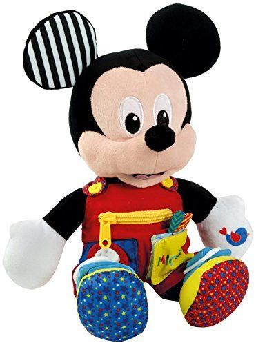 Baby Clementoni- Mickey Peluche Primeros apredizajes37x26 Mouse aprendizajes, Multicolor