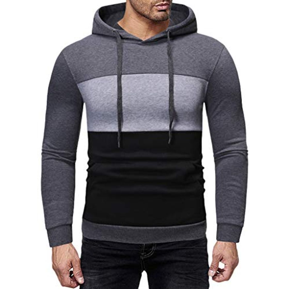 Product JiaMeng Hombre Sudaderas con Capucha Deportes Sudadera con Capucha de Manga Larga