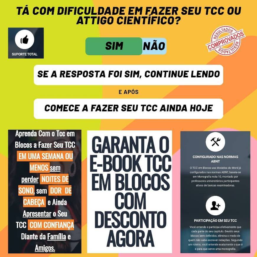Social Para quem tem dificuldade no TCC