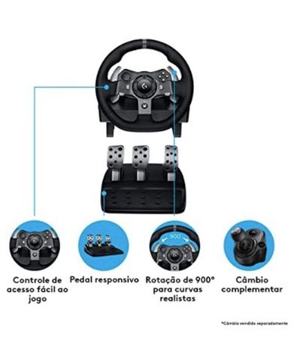 O Logitech G920 Driving Force é volante simulador de corrida