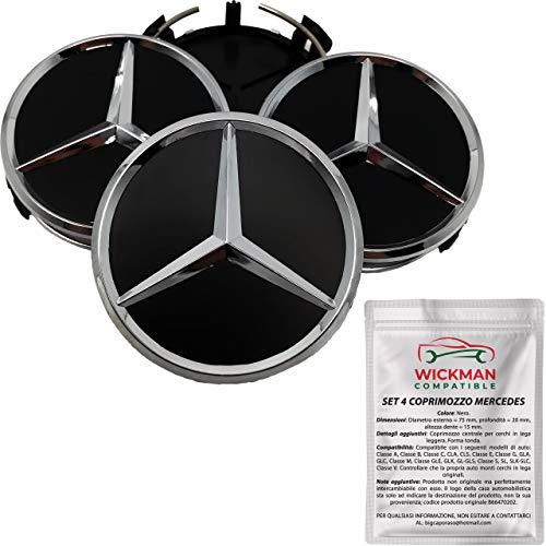 Social 4 Tapacubos compatibles para Mercedes-benz - Compatible con todos los modelos de