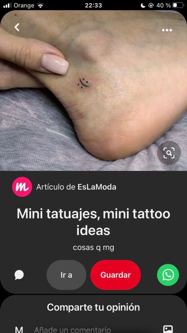 Moda Tatuaje minimalista sonrisa