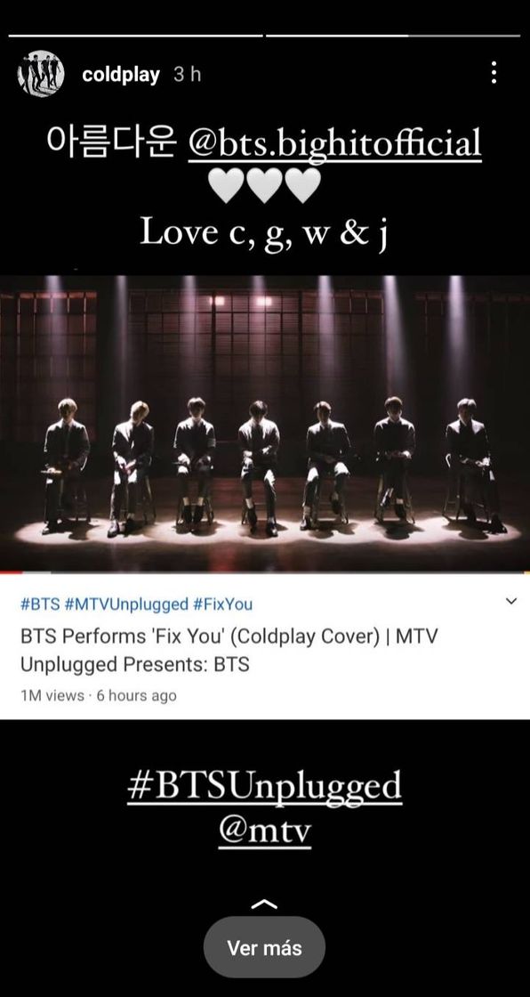 Moda BTS Performs 'Fix You' (Coldplay Cover) - YouTube