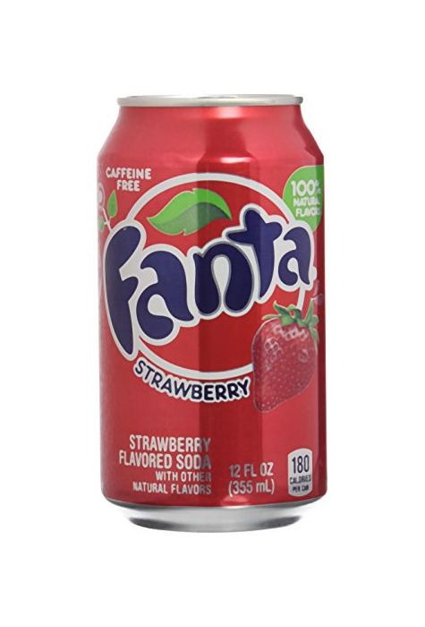 Product Fanta Refresco con Gas, Sabor Fresa - Paquete de 12 x 355