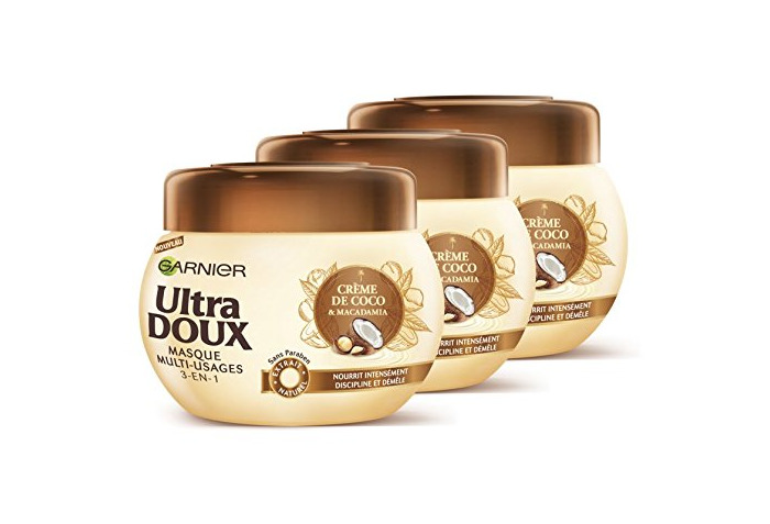 Belleza Garnier Ultra Doux máscara de leche de coco Macadamia 300 ml -  - Juego de 3