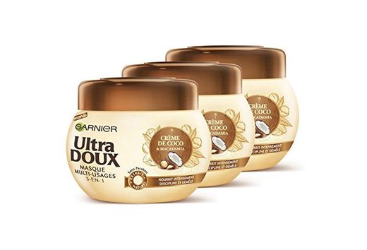 Garnier Ultra Doux máscara de leche de coco Macadamia 300 ml -  - Juego de 3