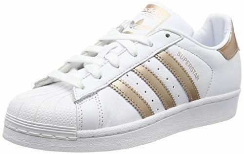 adidas Superstar W, Zapatillas de Gimnasia para Mujer, Blanco