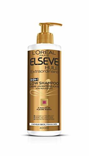 Belleza Elsève Champú Low en crema lavante nutritiva para cabello seco