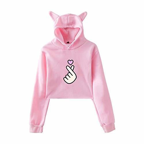 Cat Ear Hoodies Women Harajuku Long Sleeve Sweatshirt Pullover Winter Autumn Cute