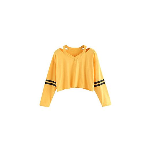 Sudaderas Mujer Tumblr Cortas Chica Adolescente Niña - Deportivo Camiseta de Manga