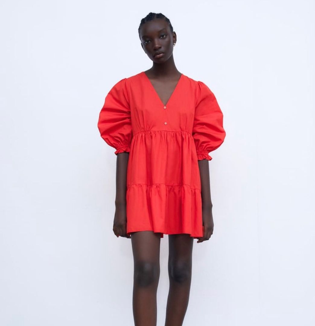 Social Vestido mini popelin| Z A R A 