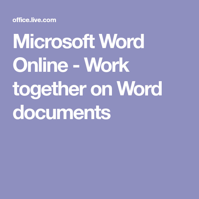 Moda Microsoft Word - Work together on Word documents