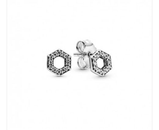 Moda Brincos Pandora Honeycomb-Hexagon 