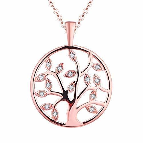 starchenie Collar para Mujer Árbol de la Vida Oro Rosa Plata 925