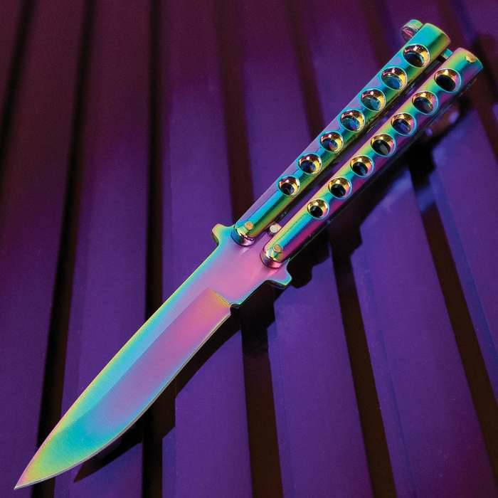 Product Rainbow Butterfly Knife Stainless Steel Blade