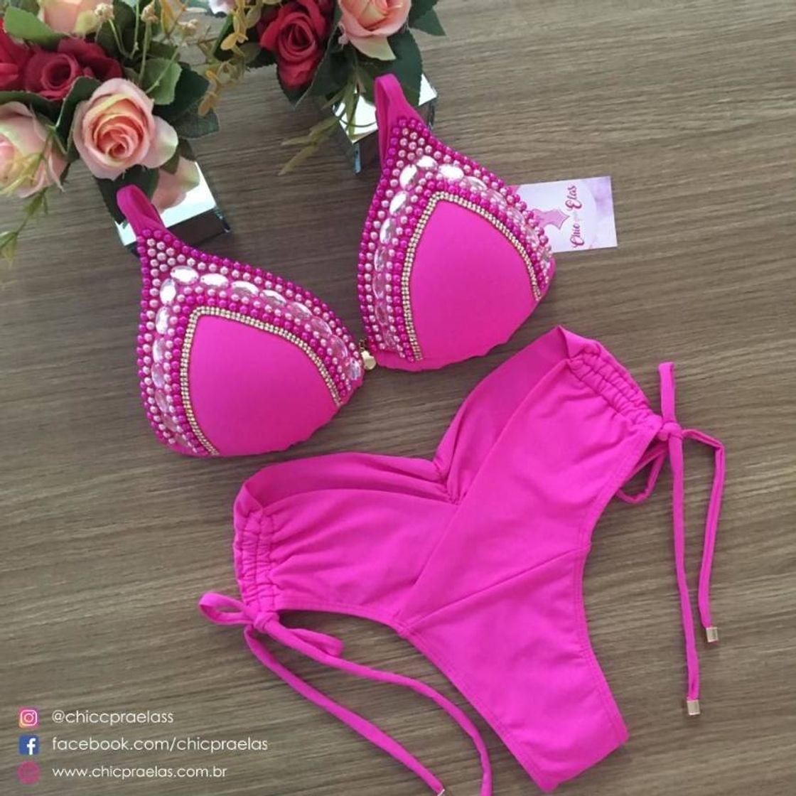 Moda Lindo biquíni Rosa