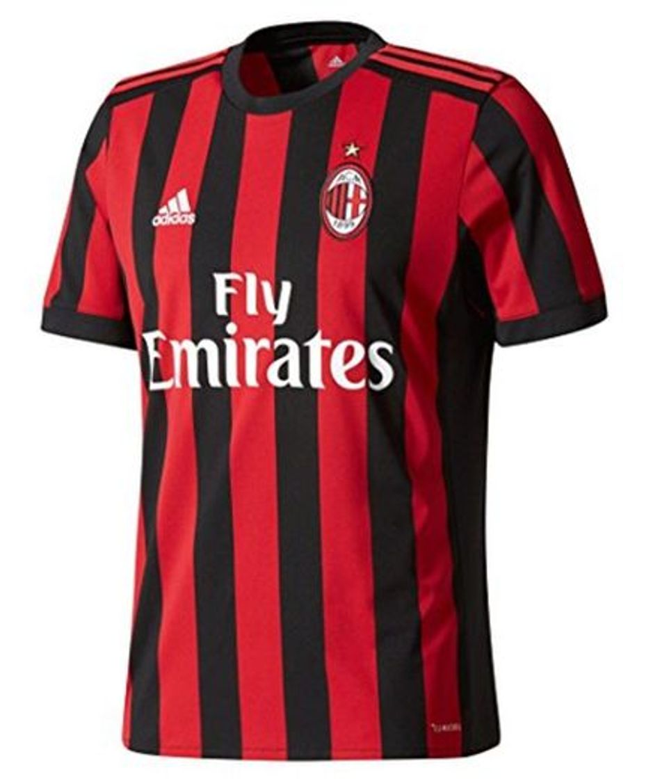 Social adidas ACM H JSY Camiseta 1ª Equipación AC Milán Réplica 2017-2018, Hombre,