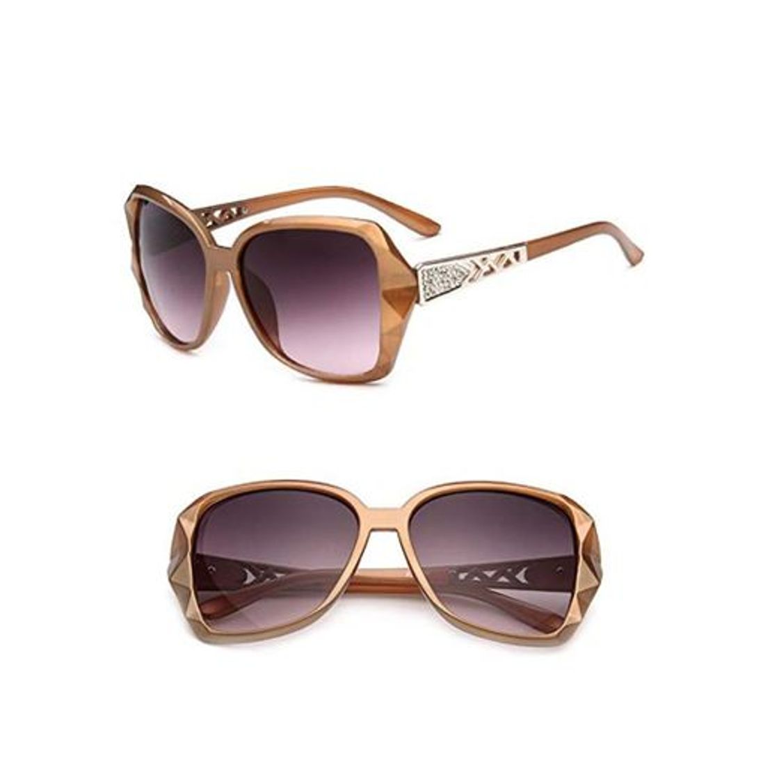 Fashion LETAM Gafas de sol Gafas de Sol Vintage con Montura Grande para Mujer Lente degradada Gafas de Sol de conducción UV400 Oculos De Sol Feminino