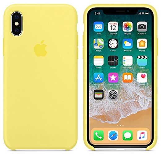 El último Verano Funda iPhone X, Slim Líquido de Silicona Gel Carcasa