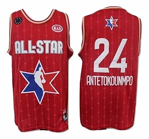 Social WOLFIRE SC Camiseta de Baloncesto para Hombre, NBA, Milwaukee Bucks #34 Giannis