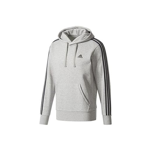 adidas ESS 3S P/O B Sudaderas, Gris/Negro