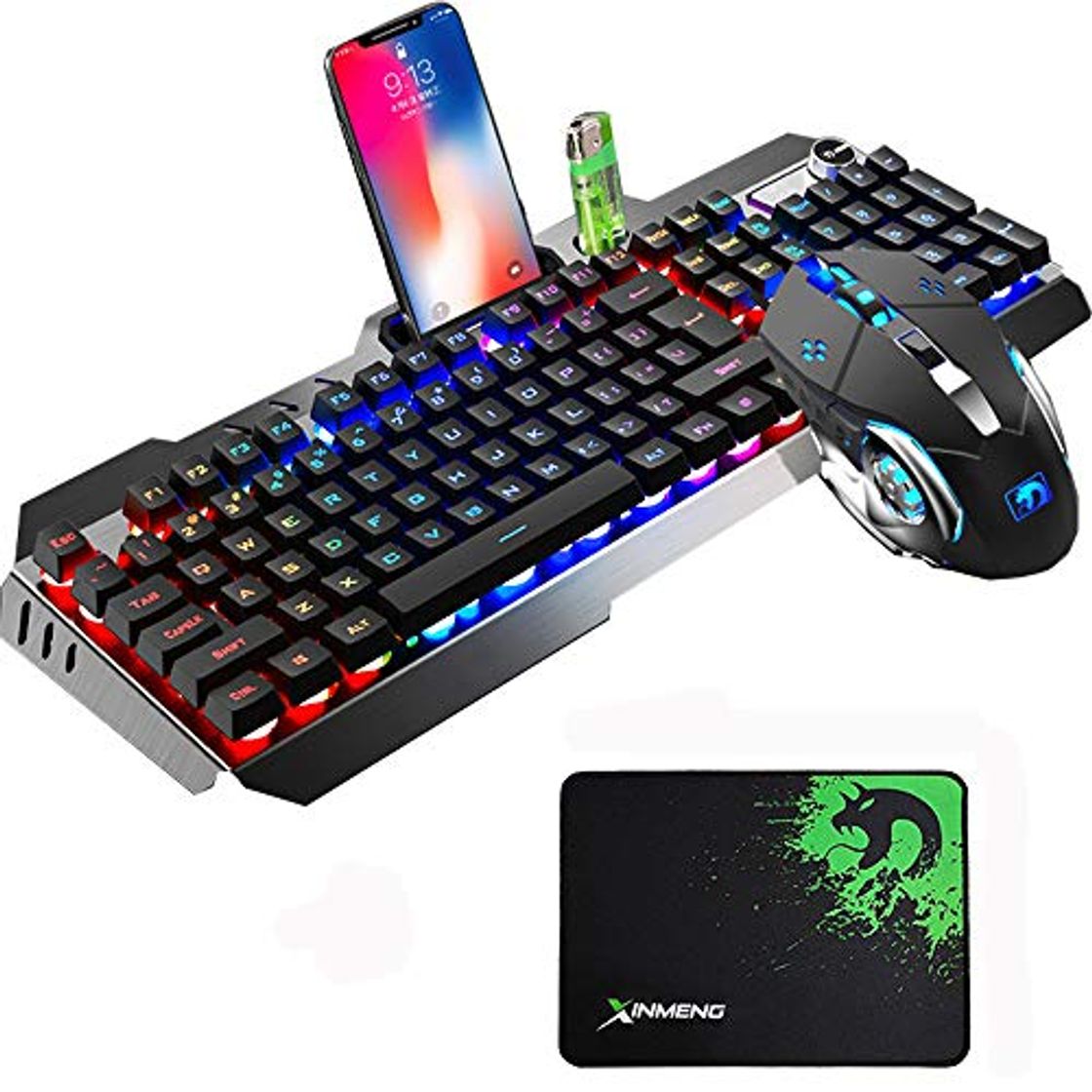 Producto Urchoiceltd Juego De Teclado y Mouse Tecnología M398 Retroiluminación De Teclado Con