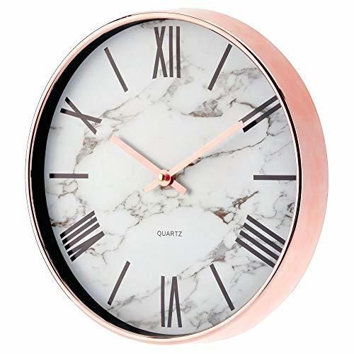 mDesign Elegante reloj para pared con atractivas manecillas – Reloj vintage de