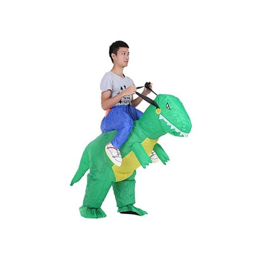 Anself - Disfraz Inflable de Dinosaurio para Fiesta