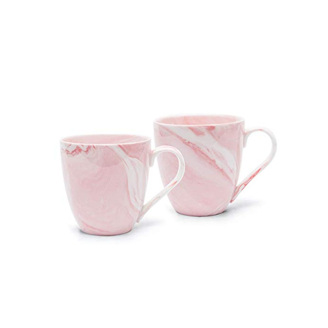 Product Hausmann & Söhne XL Taza de Porcelana Blanca Grande en mármol Rosa