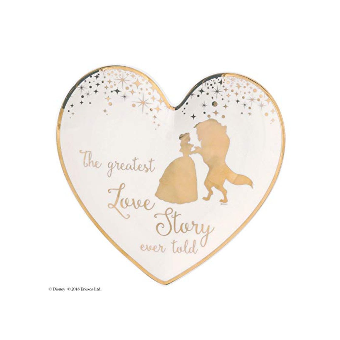 Product Enchanting DisneyNEY  A29336 Plato en Forma de Corazon La Bella y la Bestia