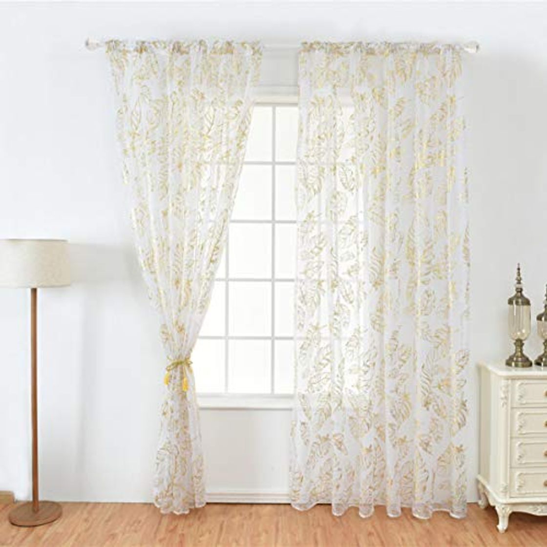 Social VOSAREA 1 Pieza Cortina Gasa Sombreado Varilla Minimalista Interior Bronceado Pantalla Ventana